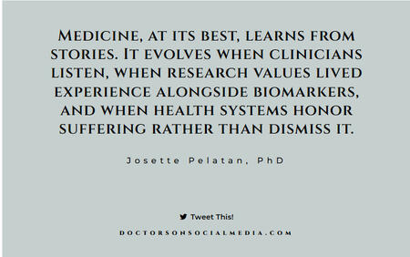 Doctors on Social Media Quote by Dr. Josette Pelatan